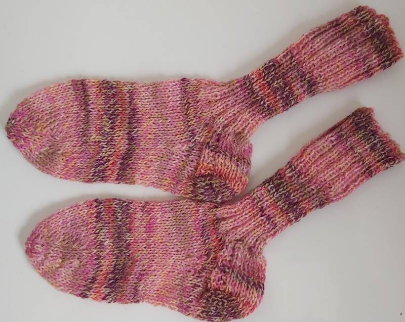 stricksocken Wollsocken Handgestrickt Für Kinder Größe 26/27 Socken von GefjonsDesign