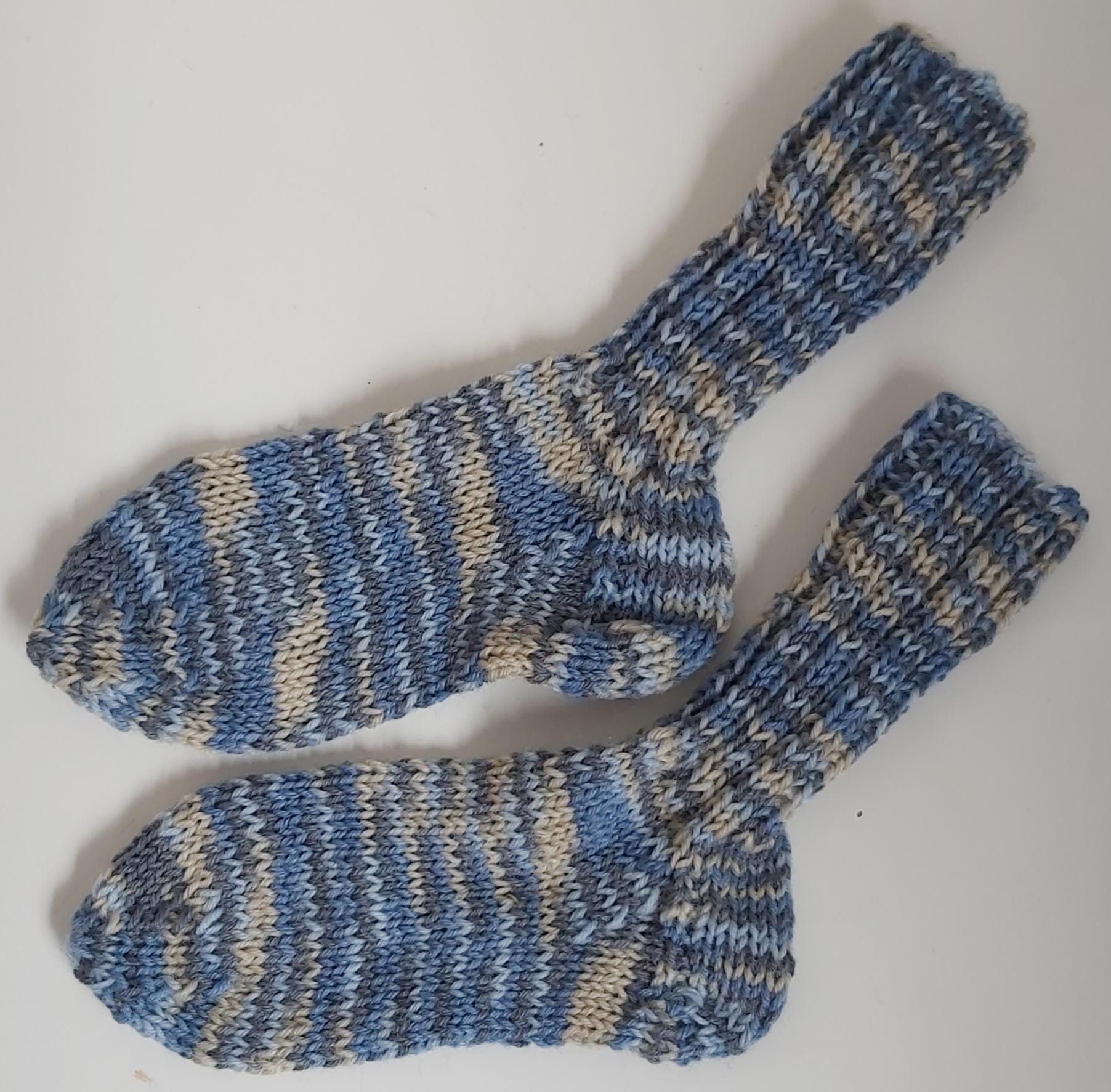 stricksocken Wollsocken Handgestrickt Für Kinder Größe 28/29 Socken von GefjonsDesign