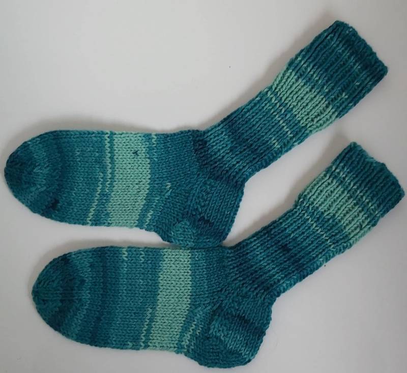 stricksocken Wollsocken Handgestrickt Für Kinder Größe 30/31 Socken von GefjonsDesign