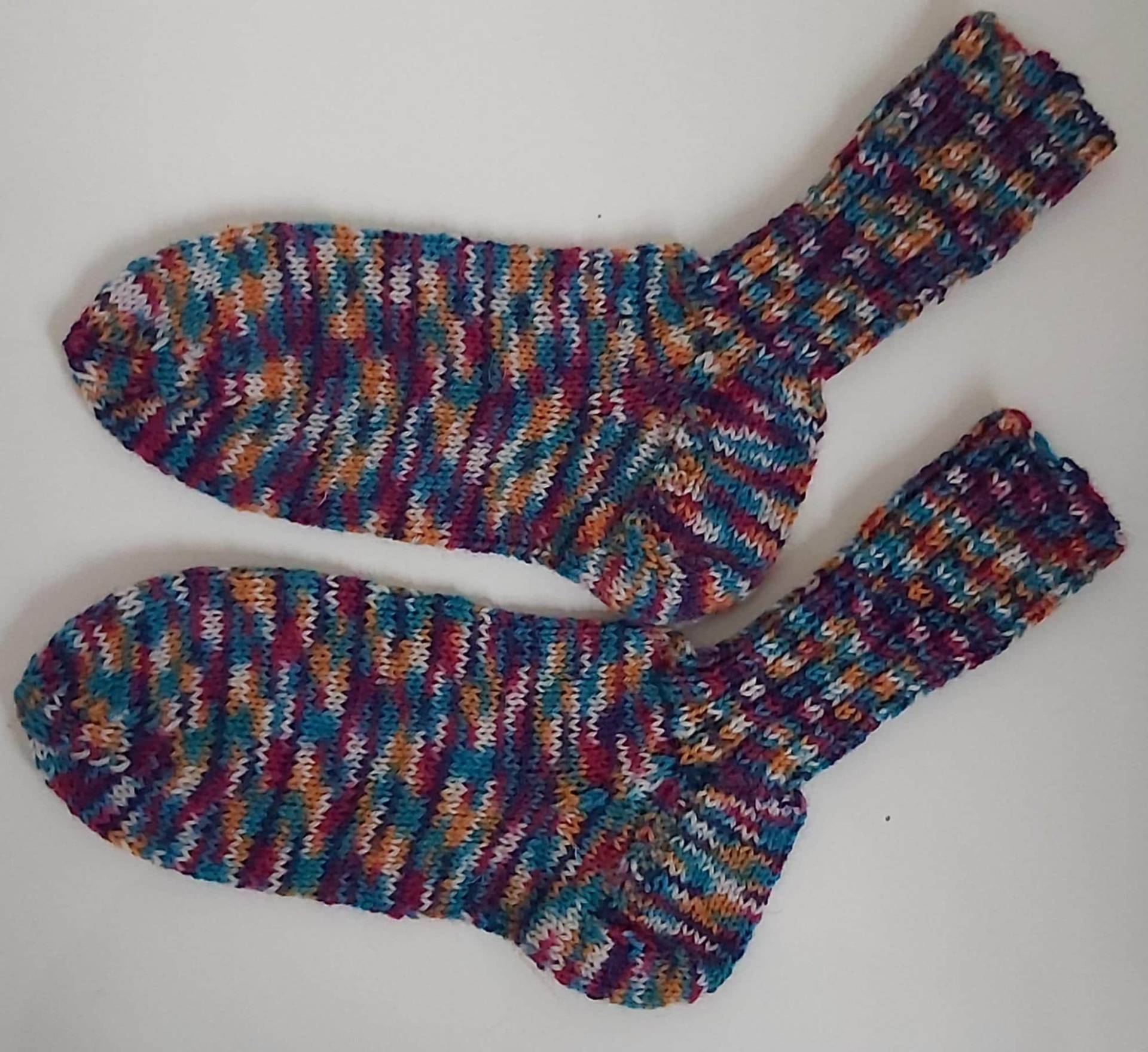 stricksocken Wollsocken Handgestrickt Socken Für Kinder Größe 32/33 von GefjonsDesign