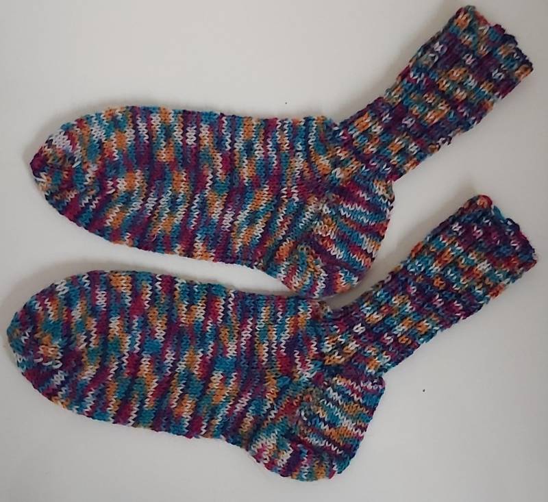 stricksocken Wollsocken Handgestrickt Socken Für Kinder Größe 32/33 von GefjonsDesign