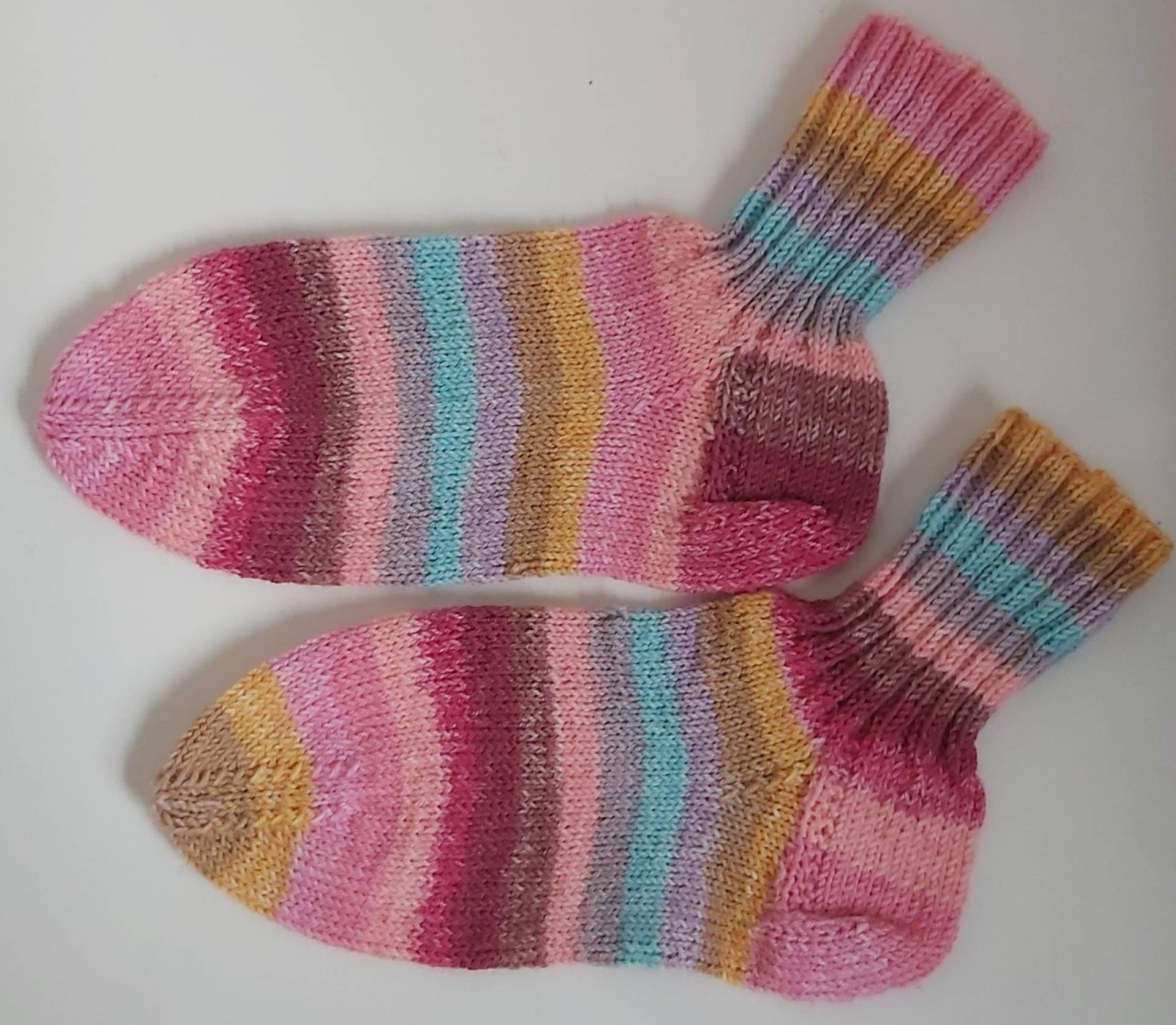 stricksocken Wollsocken Handgestrickt Socken Für Kinder Größe 34/35 von GefjonsDesign