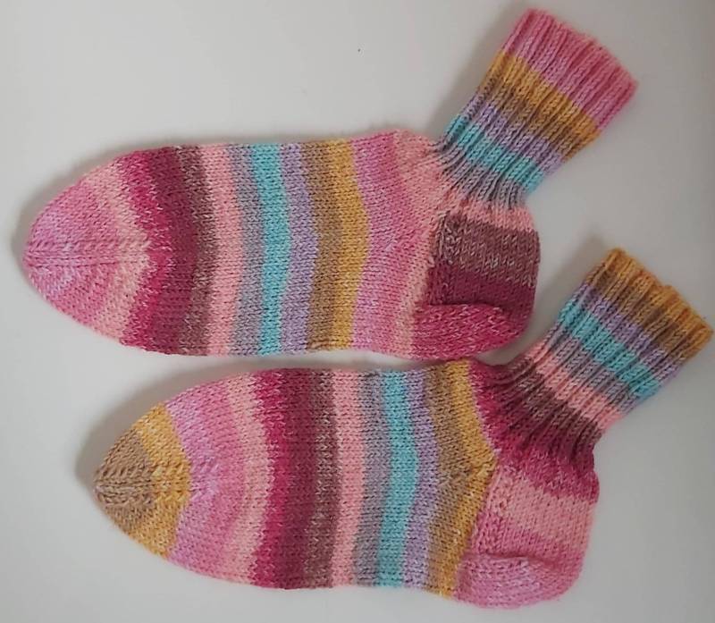 stricksocken Wollsocken Handgestrickt Socken Für Kinder Größe 34/35 von GefjonsDesign