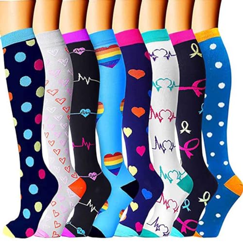 8 Paar Damen Thermo Kniestrümpfe Winter Warme Socken Teddy Overknee Plüsch Kuschelsocken Overknees Socken Thigh High Socks Lange Overknee Strümpfe Business Stricksocken Damen Dicke Wollsocken von Gefomuofe