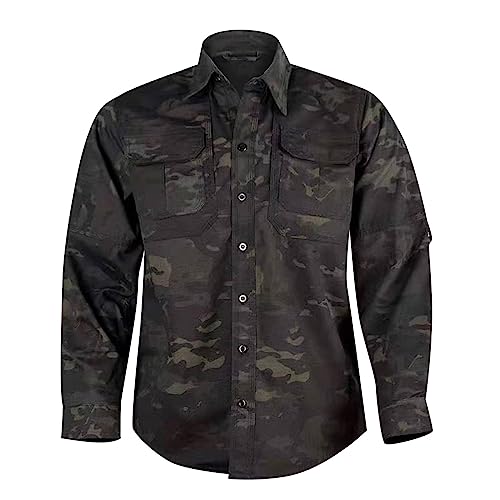 Arbeitsjacke Herren Camouflage Bomberjacke Übergangsjacke Sommerjacke Frühlingsjacke Blouson Jacke Übergangsjacke Stehkragen Übergangsjacke Baumwolle Hoodies Multi Taschen Armeejacke Feldjacke von Gefomuofe