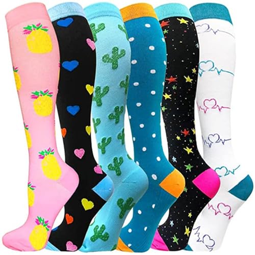 Gefomuofe 6 Paar Damen Thermo Kniestrümpfe Winter Warme Socken Teddy Overknee Hohe Stiefelsocken Overknee Strümpfe Thigh High Socks Lange Overknee Strümpfe Wollstrümpfe Kniestrümpfe WärmeSocken von Gefomuofe