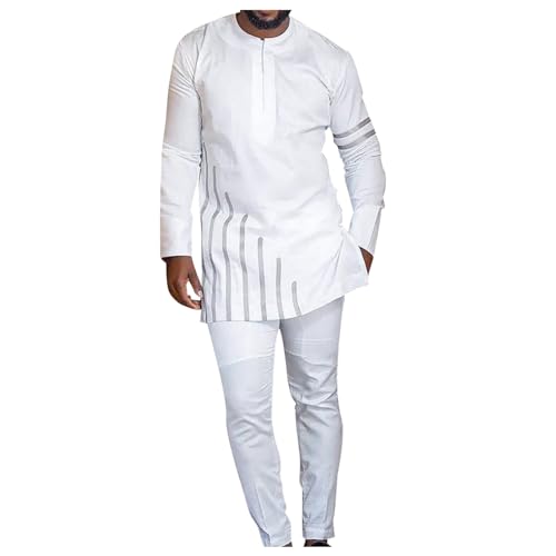 Gefomuofe Afrikanisches Herren-Outfit Afrikanische Kleidung 2 Teile Set Freizeitanzug Gemütliche Zweiteiliger Tracksuit Langarmankara traditionelles Outfit Gefomuofe Afrikanisches Herren-Outfit Afrikanische Kleidung 2 Teile Set Freizeitanzug Gemütliche Zweiteiliger Tracksuit Langarmankara traditionelles Outfit von Gefomuofe