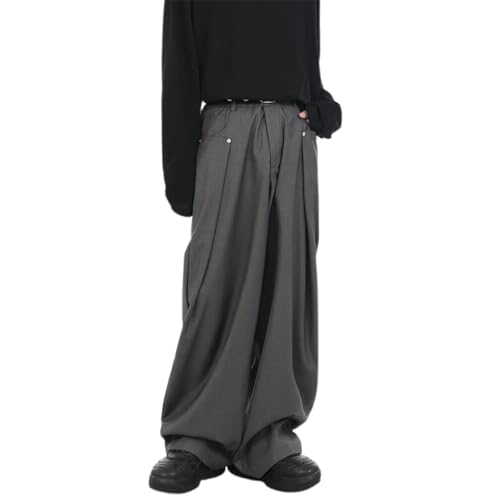 Gefomuofe Cargohose Herren Baggy Anzughose Chino Hosen Sommer Baumwolle Sporthose Dünne Stoffhose Freizeit Outdoorhose Arbeitshose Trouser Lang Regular Fit Elastischer Bund von Gefomuofe