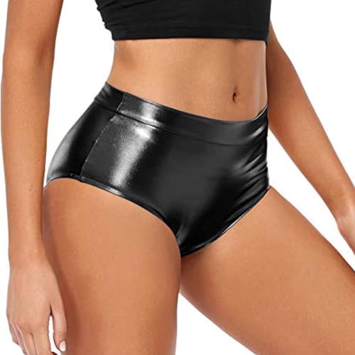 Gefomuofe Damen Wetlook Slip Lack Leder Hotpants Hohe Taille Latex Leder Booty Shorts Erotik Dessous Unterhose Schwarz Karneval Shorts Gefomuofe Damen Wetlook Slip Lack Leder Hotpants Hohe Taille Latex Leder Booty Shorts Erotik Dessous Unterhose Schwarz Karneval Shorts von Gefomuofe