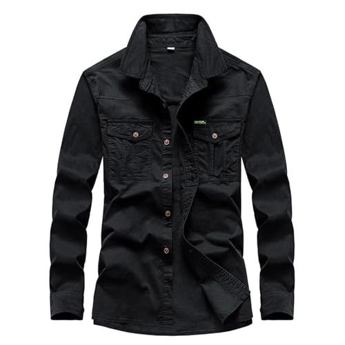 Gefomuofe Hemd Jacke Herren Rugged Flex Relaxed Fit Canvas Fleece-Lined Snap-Front Jac Work Utility Button Down Shirt Outdoor Langarm Hemd Atmungsaktiv Hemd Gefomuofe Hemd Jacke Herren Rugged Flex Relaxed Fit Canvas Fleece-Lined Snap-Front Jac Work Utility Button Down Shirt Outdoor Langarm Hemd Atmungsaktiv Hemd von Gefomuofe