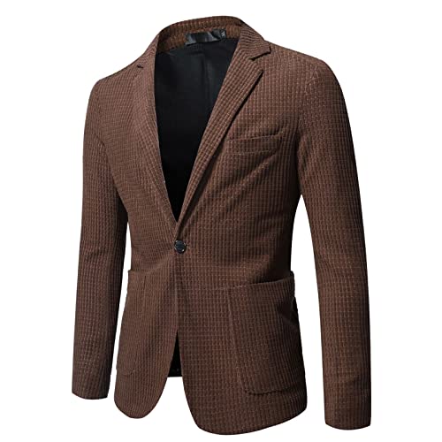 Gefomuofe Herren Freizeit Blazer Mantel Regular Fit Herren Sakko Sportlich Slim Fit Blazer Männer Modern Freizeit Jacke Business Anzugjacke für Hochzeit Freizeit Winterjacke von Gefomuofe