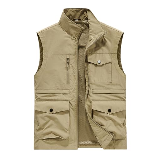 Gefomuofe Herren Outdoor Weste Baumwolle Outdoor Safari Weste Arbeitsweste Sommer-Multifunktionsweste Leicht Atmungsaktiv Anglerweste Fotografie Wandern Weste Gefomuofe Herren Outdoor Weste Baumwolle Outdoor Safari Weste Arbeitsweste Sommer-Multifunktionsweste Leicht Atmungsaktiv Anglerweste Fotografie Wandern Weste von Gefomuofe