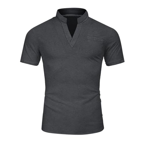 Gefomuofe Herren Poloshirt Polohemd Kurzarm Sommer Golf Polo Shirts Baumwolle Leicht Tshirt Casual Männer T-Shirt Sommer Knopfleiste T-Shirts Männer von Gefomuofe