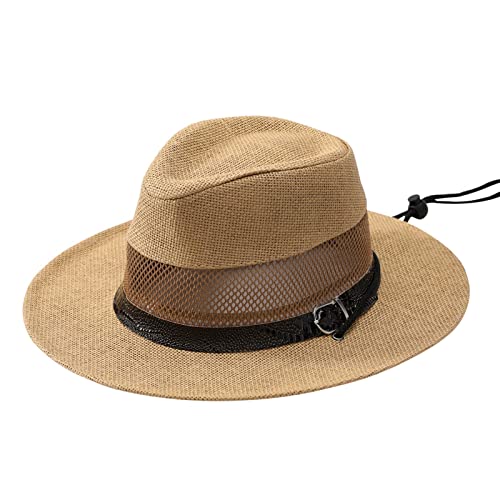 Gefomuofe Herren Sommerhut Fischerhut Anglerhut Outdoor Safari Hut Faltbar Wanderhut Sonnenhut UV Schutz Campinghut Gartenhut Boonie Buschhut Große Bucket UV Hats Sonnenhut Sommerhut Eimerhut von Gefomuofe