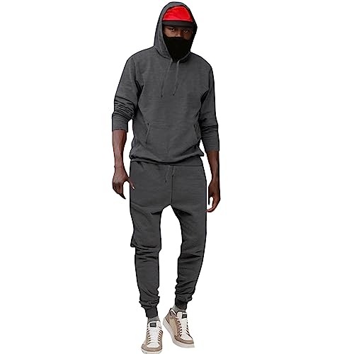 Gefomuofe Herren Trainingsanzug Jogginganzug Herrenanzug Jogginganzug Kapuzenpullover Bedruckter Outfit Set Herrenanzug Casual Kurze Sporthose Hawaii Streatwear Reißverschluss Zweiteiliges Set von Gefomuofe