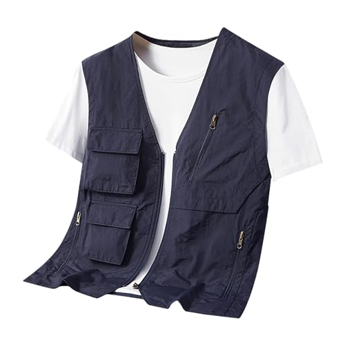 Gefomuofe Herren Weste Outdoor Freizeit Jacke Leicht Safari Weste Atmungsaktiv Ärmellose Jacke Funktionsweste Leicht Anglerweste Ärmellos Sommerweste mit vielen praktischen Taschen Gefomuofe Herren Weste Outdoor Freizeit Jacke Leicht Safari Weste Atmungsaktiv Ärmellose Jacke Funktionsweste Leicht Anglerweste Ärmellos Sommerweste mit vielen praktischen Taschen von Gefomuofe
