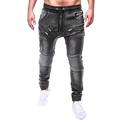 Gefomuofe Jeans Herren Slim Fit Herrenjeans Jeanshose Skinny Röhrenjeans Herren Jeans Regular Straight Fit Motorrad Reiten Schutzhose Denim Jeans Destroyed Jeans Relaxed Fit Modern Jeans von Gefomuofe