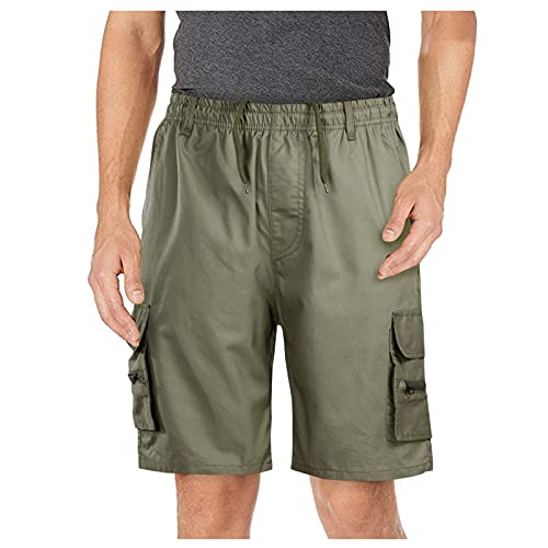 Gefomuofe Kurze Cargohose Herren Sommer Bermuda Shorts Freizeithose Herren Stretch Kurze Hosen Trainingshose Tennishose Schnürhosen für Männer von Gefomuofe