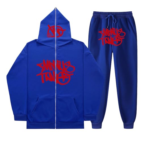 Gefomuofe Minus Two Anzug Herren, Y2K Jogginganzug 2 Teilig Winter Leichte Trainingsanzug Sportanzug Tracksuit Unisex Jogging Anzug Set mit Hoodie Und Hose Y2K Zip Hoodie Sportbekleidung von Gefomuofe
