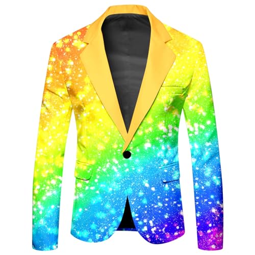 Gefomuofe Regenbogen Sakko Herren Bunt Anzugjacke Rainbow Print Graffiti Anzugmantel Blazer Anzug Jackett 3D Druck Lustig Hochzeitsanzug Stolzer Monat Karneval Kostüm Party Gefomuofe Regenbogen Sakko Herren Bunt Anzugjacke Rainbow Print Graffiti Anzugmantel Blazer Anzug Jackett 3D Druck Lustig Hochzeitsanzug Stolzer Monat Karneval Kostüm Party von Gefomuofe