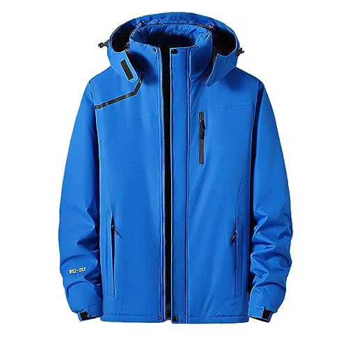 Gefomuofe Softshelljacke Herren Wasserdicht Atmungsaktiv Lang Übergangsjacke Herbst mit Kapuze Kapuzenjacke Herren Jacken Übergang Jacke Motorradjacke Wanderjacke Outdoorjacke Funktionsjacke von Gefomuofe