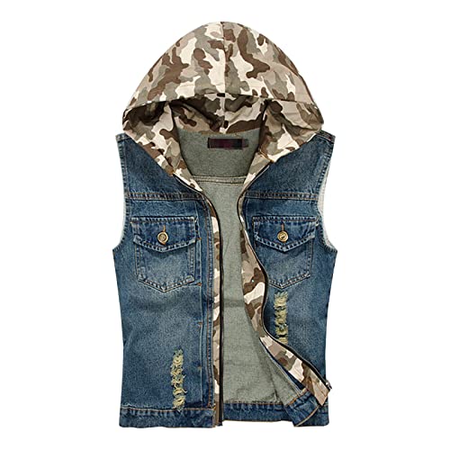 Herren Ärmellose Denim Weste Vintage Biker Jacke Ärmellos Denim Weste Fashion Casual Jeansweste für Freizeit Multi-Taschened Jeans-Weste Freizeit Jacke Multifunktionsweste Freizeit Ärmellos Jacke Herren Ärmellose Denim Weste Vintage Biker Jacke Ärmellos Denim Weste Fashion Casual Jeansweste für Freizeit Multi-Taschened Jeans-Weste Freizeit Jacke Multifunktionsweste Freizeit Ärmellos Jacke von Gefomuofe