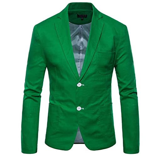 Herren Baumwolle Leinen Anzug Lockere Passform Sport Blazer Mantel Stylische Baumwolle Leinen Hell Jacke Beige Elegant Locker Geschnitten Blazer Geeignet Für Party Frühling und Sommer von Gefomuofe