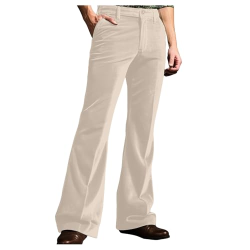 Herren Schlaghose Cord Samt Cordhose, Cord-Flared-Jeans im 70er-Jahre Style 70er Cord Freizeithose von Gefomuofe