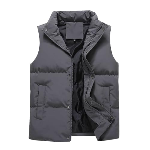Steppweste Herren Leicht Outdoor Gefütterte Hybrid Sportwesten Reißverschluss Pufferweste Daunenjacke Pufferweste Zip Up Weste Basic Ärmellose Vest Seitentaschen Unisex für Damen und Herren von Gefomuofe