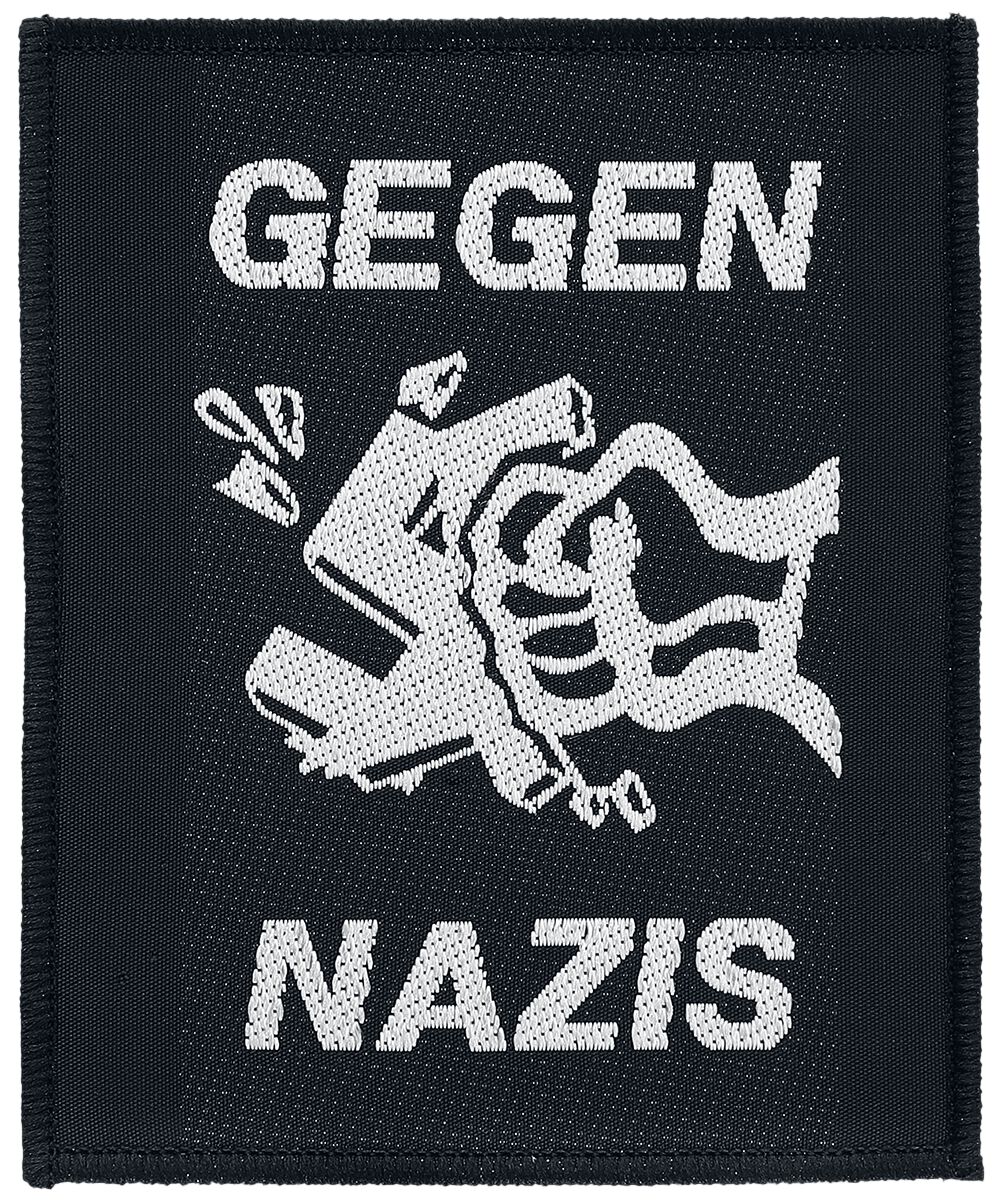 Gegen Nazis  Patch schwarz weiß von Gegen Nazis