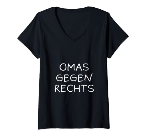 Damen Omas Gegen Rechts T-Shirt mit V-Ausschnitt von Gegen Rechts Geschenke
