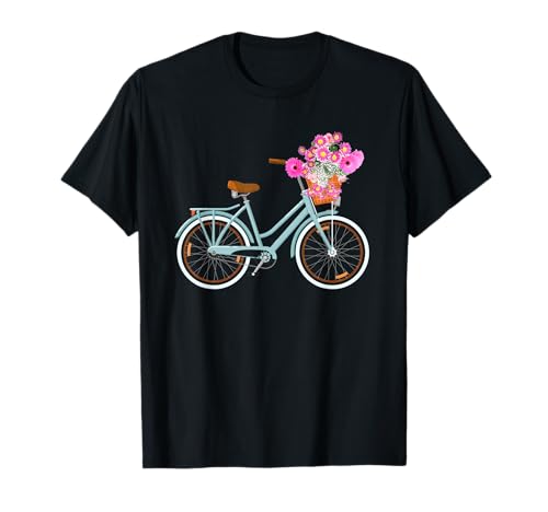 Floral Blumen Damen-Rad Fahrrad Damen T-Shirt Floral Blumen Damen-Rad Fahrrad Damen T-Shirt von Gegenwind formt den Charakter