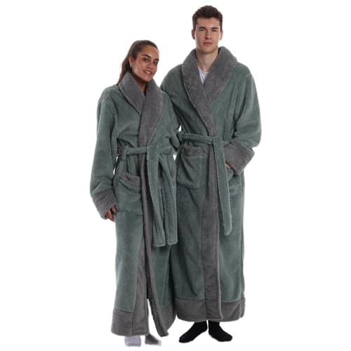 Gegeryozer Premium Bademantel Unisex - Sanftes Baumwoll-Fleece in XXL-Länge 140cm, für Sauna, Wellness & Haushalt, One Size (165-195 cm) von Gegeryozer