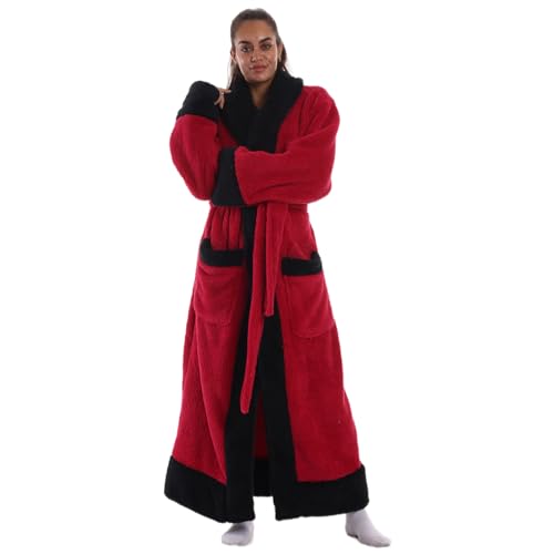 Gegeryozer Premium Bademantel Unisex - Sanftes Flanell in XXL-Länge 140cm, für Sauna, Wellness & Haushalt, One Size von Gegeryozer