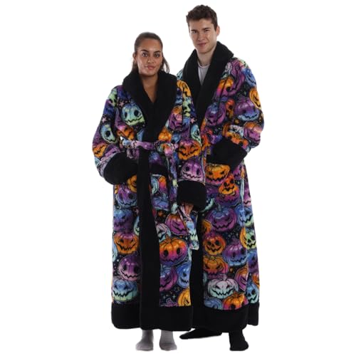 Gegeryozer Unisex Bademantel Super Soft Flanell - Kuscheliger Morgenmantel für Sauna & Zuhause | Universalgröße Damen Herren | Schnelltrocknend mit Vielfältigen Designs von Gegeryozer