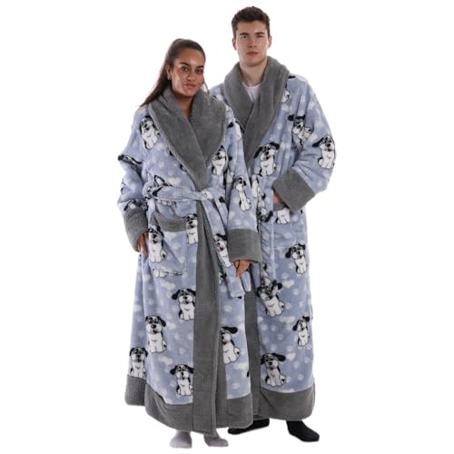 Gegeryozer Unisex Bademantel Super Soft Flanell - Kuscheliger Morgenmantel für Sauna & Zuhause | Universalgröße Damen Herren | Schnelltrocknend mit Vielfältigen Designs von Gegeryozer