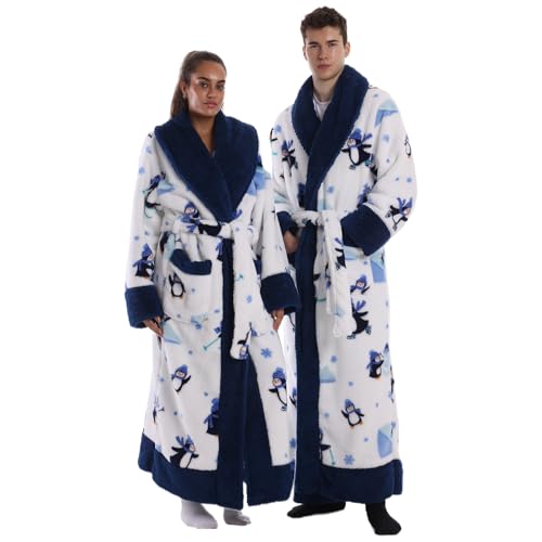 Gegeryozer Unisex Bademantel Super Soft Flanell - Kuscheliger Morgenmantel für Sauna & Zuhause | Universalgröße Damen Herren | Schnelltrocknend mit Vielfältigen Designs von Gegeryozer