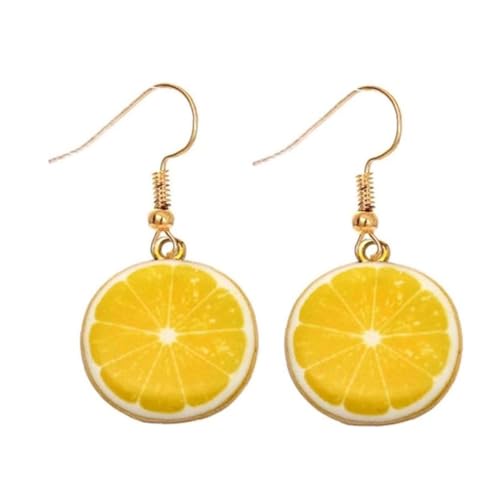 1 Paar Früchte Ohrringe Frucht-ohr-bolzen Lemon Drops Baumeln Frauen Lustige Nette Ohrringe Acryl Baumeln Ohrringe Kreative Niedliche Anhänger Ohrring (Zitrone) von Gehanico