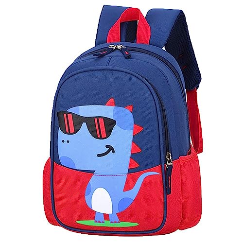 Gehanico Kinderrucksack Junge Rucksack Dinosaurier Rucksack Schultasche Kindertasche Sport Wasserdicht Outdoor Umhängetasche für Schule Kindergarten Mädchen Jungen (Rot) von Gehanico