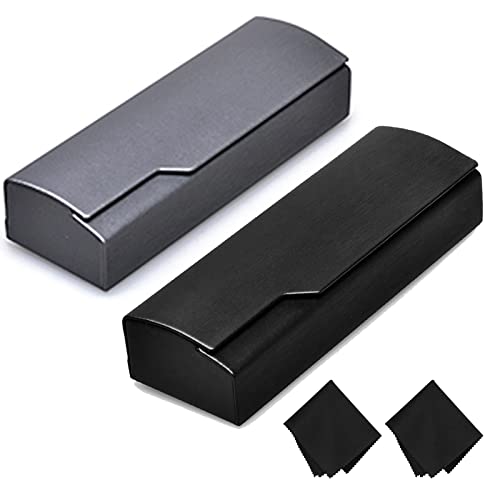 Geichan 2 Stücke Brillenetui Hardcase,Hartschalen Brillenetui Brillenbox für Brillen und Lesebrille, Geeignet für Sonnenbrille Lesebrille Sportbrille von Geichan