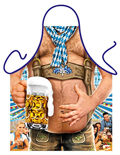 Geile-Fun-T-Shirts Bayern Grillschürze Volksfest Bierbauch Wiesn Schürze Küchenschürze Männer Geschenk-Set mit Grillmeister-Urkunde von Geile-Fun-T-Shirts
