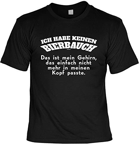 Herren Fun T-Shirt - Ich Habe keinen Bierbauch - Männer Shirts Bedruckt lustiges Männertag Geschenk-Set mit frechem Funschild - Acht Bier von Geile-Fun-T-Shirts