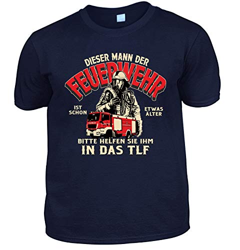 Herren Fun T-Shirt dunkelblau - Angler - Wenn der Fisch Ruft - lustige Fun Shirts 4 Heroes Geburtstagsgeschenk-Set für Männer Bedruckt mit Urkunde von Geile-Fun-T-Shirts