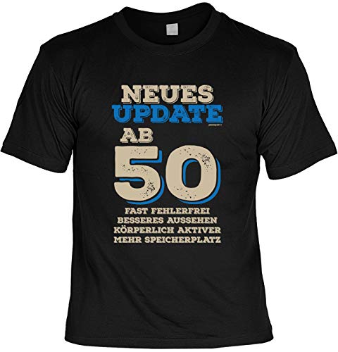 Herren Geburtstag T-Shirt - 50 Jahre - Neues Update ab 50 mehr Speicherplatz - lustige Geschenke für Männer Fun Shirts Bedruckt von Geile-Fun-T-Shirts