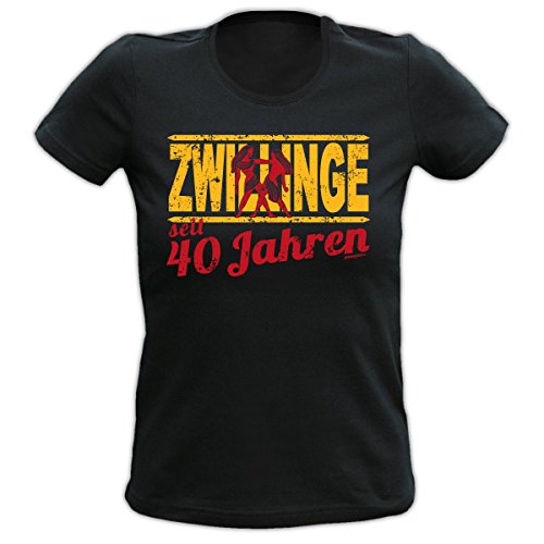 Lady Shirt 40 Jahre Zwillinge Damen Shirt Geburtstag Geschenk T-Shirt geil Bedruckt Goodman Design von Geile-Fun-T-Shirts