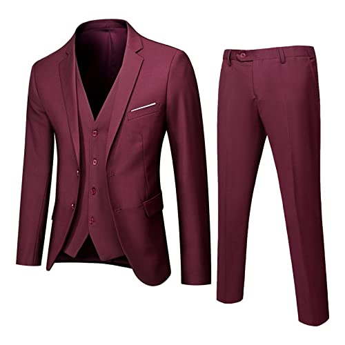 Geilisungren Anzug 3 Teiler Herren Klassiker Anzug Arbeit Hochzeit Herren Anzug Komplett Smoking Business Anzug Slim Fit 3 Teilig Anzüge Für Herren Schwarz Herrenanzug Modern Fit Weste Blazer Set von Geilisungren