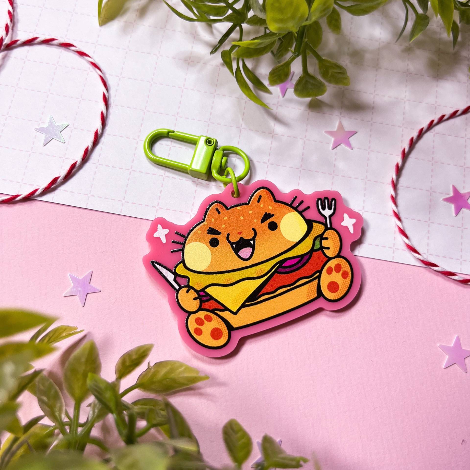 Pink Burger Cat Acrylic Keychain I Solid Single Sided Printing | Fast Food Geisterkatzeart Geisterkatze Pink Burger Cat Acrylic Keychain I Solid Single Sided Printing | Fast Food Geisterkatzeart Geisterkatze von GeisterkatzeART