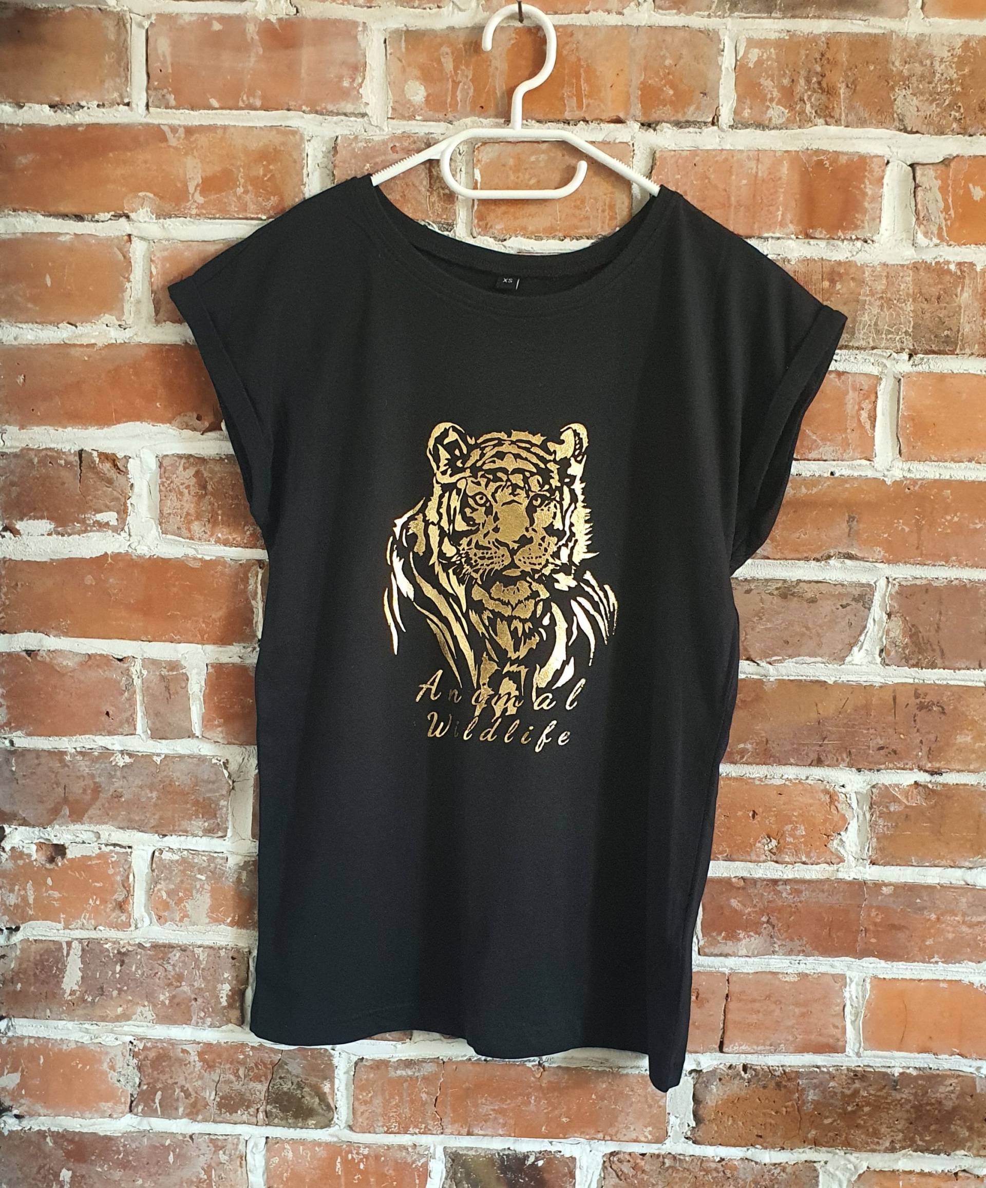 Damenshirt Metallic "Tiger", Xs Bis 5Xl Damenshirt Metallic "Tiger", Xs Bis 5Xl von GelasLieblingsstueck