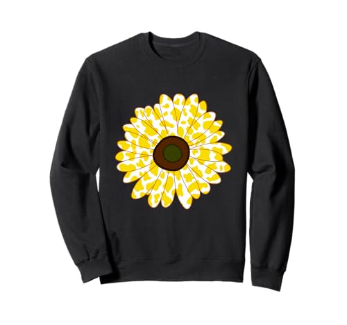 gelbes Kuhmuster - Blumengelbes Kuhmuster für Damen Sweatshirt gelbes Kuhmuster - Blumengelbes Kuhmuster für Damen Sweatshirt von Gelb-weißes Kuh-Tiermuster-Kostüm