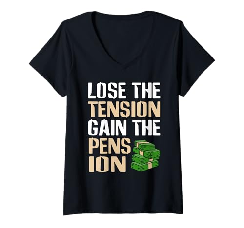 Damen Spannung Weg Rente Her Lustige Ruhestandssprüche T-Shirt mit V-Ausschnitt Damen Spannung Weg Rente Her Lustige Ruhestandssprüche T-Shirt mit V-Ausschnitt von Geld und Entspannung Senioren Ruhestand Klub